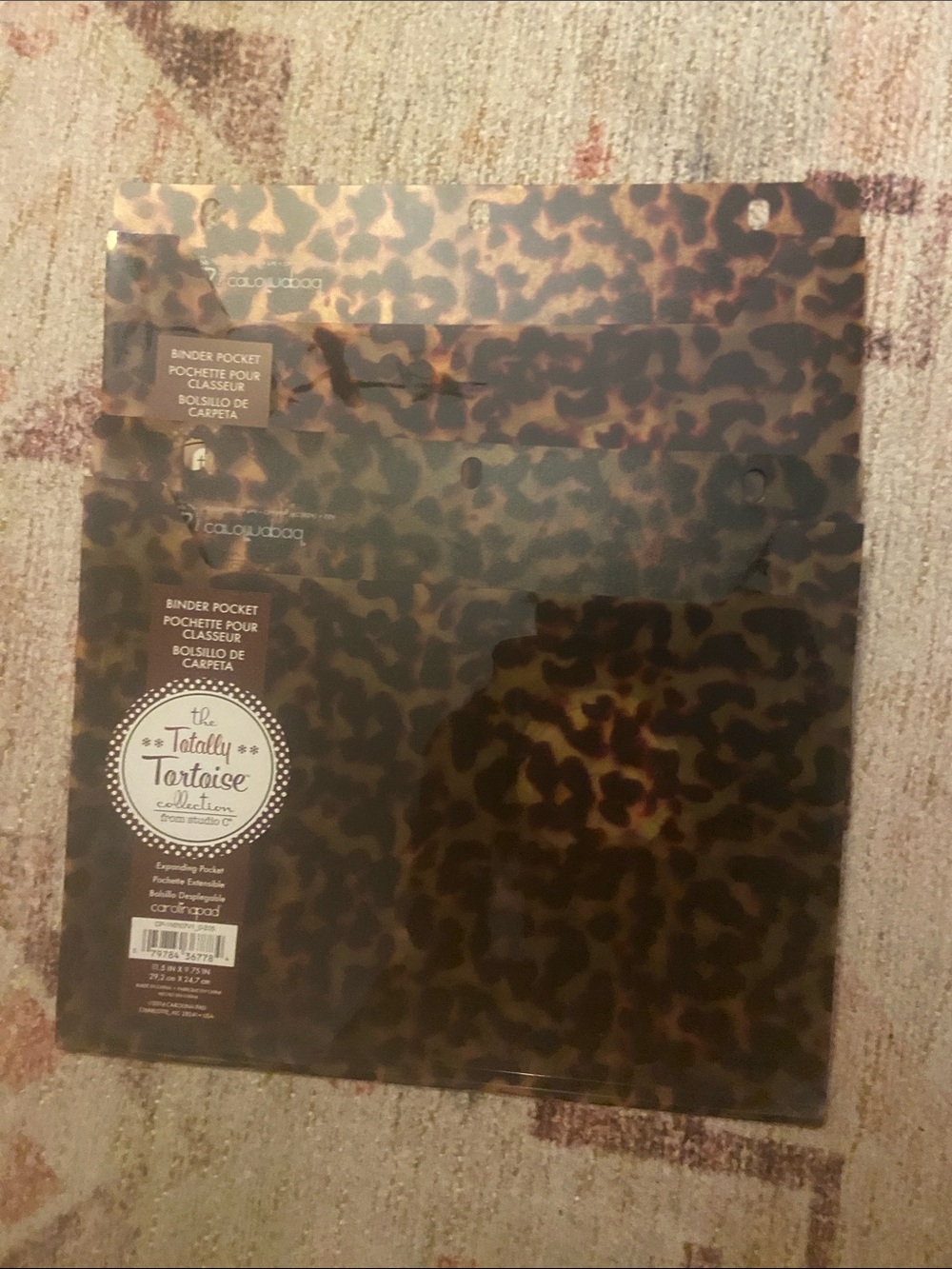 Totally Tortoise Binder Pockets Expandable 2pk